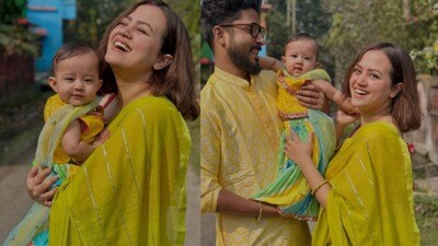 প্রথম সরস্বতী পুজো মীরার! ‘এত্ত কিউট’, অহনার মেয়েকে ভালোবাসায় ভরে দিল নেটিজেনরা