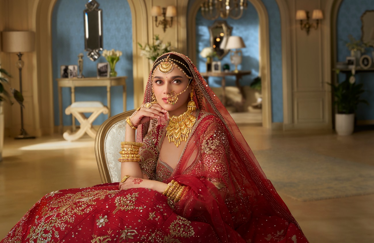 Focusing on heritage, Indriya launches bridal collections like Anantara and Rajashree, blending traditional craftsmanship with modern style. (Indriya ) Focusing on heritage, Indriya launches bridal collections like Anantara and Rajashree, blending traditional craftsmanship with modern style. (Indriya )