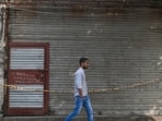 A view outside the cafe where the victim was shot dead. (Sanchit Khanna/Hindustan Times)