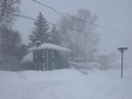 A winter storm swept across the US, impacting air travel. (AP)