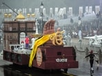 Gram it: The drenched Friday that Delhi saw was nothing short of extraordinary as tableaux representing different states rolled down Kartavya Path during the full dress rehearsals for upcoming Republic Day celebrations. Here's a glimpse of the aesthetically designed Punjab tableau that will apparently showcase a replica of the popular Golden Temple situated in Amritsar.   