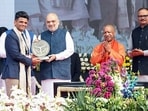 Union Home Minister Amit Shah honours Astronaut and Group captain Shubhanshu Shukla, with ‘Uttar Pradesh Gaurav Samman 2025-26’ for being the first Indian astronaut to set foot on ISS