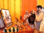 Chief minister Nayab Singh Saini on Friday said that the sacred Saraswati river binds not only Haryana, but the entire country in a sacred bond of cultural unity and the state government is working to revive the river by constructing sarovars and reservoirs. (HT Photo) Chief minister Nayab Singh Saini on Friday said that the sacred Saraswati river binds not only Haryana, but the entire country in a sacred bond of cultural unity and the state government is working to revive the river by constructing sarovars and reservoirs. (HT Photo)