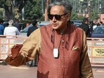 Congress MP Shashi Tharoor at Parliament premises during the Winter Session in New Delhi.