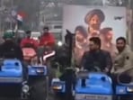 Ardent fans of Sunny Deol arrived in tractors to watch Border 2.