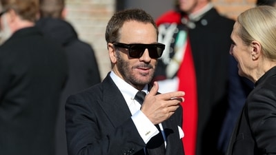 Tom Ford attended the funeral ceremony of fashion designer Valentino Garavani at the Basilica of Saint Mary of the Angels and Martyrs in Rome.&nbsp; (REUTERS)