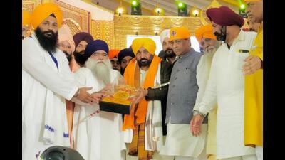 Punjab chief minister Bhagwant Mann during his visit to Nanded on Saturday. (HT Photo) Punjab chief minister Bhagwant Mann during his visit to Nanded on Saturday. (HT Photo)