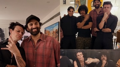 Yungblud met actor Aditya Roy Kapur and musicians Hanumankind and Anuv Jain Yungblud met actor Aditya Roy Kapur and musicians Hanumankind and Anuv Jain