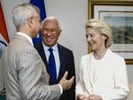 External affairs minister S. Jaishankar with Von der Leyen and European Council President António Costa (@DrSJaishankar)