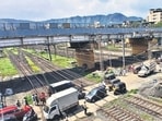 Thane, India - December -28, 2025: The long-pending Diva ROB project is finally set to be completed. The land survey has been concluded, marking a major milestone for the project that began in 2019.. ,in Thane ,in Mumbai, India, on, Sunday, December -28, 2025. ( Praful Gangurde / HT Photo)