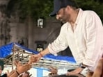 Sunny Deol and Ahan Shetty greeted fans at the iconic theatre. Sunny Deol and Ahan Shetty greeted fans at the iconic theatre.