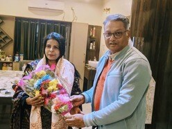 সিউড়ির শিল্পী তৃপ্তি মুখোপাধ্যায় পেলেন পদ্মশ্রী। (ছবি সৌজন্যে, ফেসবুক Jagannath Chattopadhyay)