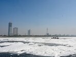 Environmentalists said low temperatures help stabilise froth bubbles, but stressed that foaming is only a symptom of deeper pollution. 