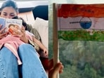 Alia Bhatt flaunts Raha's artwork on Republic Day.
