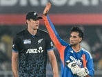Abhishek Sharma hammered a 14-ball fifty in the third T20I against New Zealand