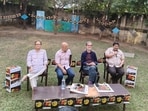 Jerry Pinto, Ravi Singh, Sanjay Kak and Sampad Patnaik at the Travel Writing Festival (Akankshya Abismruta)