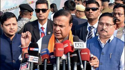 Assam chief minister Himanta Biswa Sarma speaks to the media in Guwahati. (ANI) Assam chief minister Himanta Biswa Sarma speaks to the media in Guwahati. (ANI)
