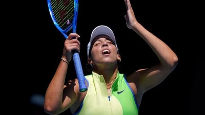 Madison Keys of the U.S. reacts during her fourth round match against compatriot Jessica Pegula at the Australian Open championship in Melbourne (AP) Madison Keys of the U.S. reacts during her fourth round match against compatriot Jessica Pegula at the Australian Open championship in Melbourne (AP)