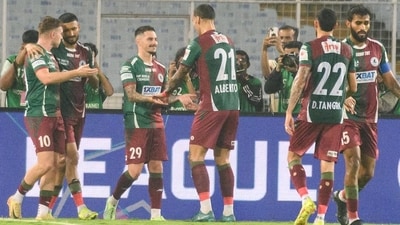 Mohun Bagan Super Giant will face East Bengal on May 3. (HT_PRINT) Mohun Bagan Super Giant will face East Bengal on May 3. (HT_PRINT)
