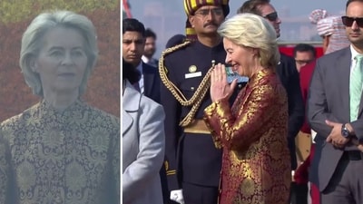 Ursula von der Leyen at the Republic Day 2026 parade in New Delhi. (ANI) Ursula von der Leyen at the Republic Day 2026 parade in New Delhi. (ANI)