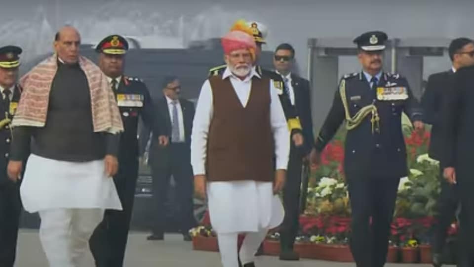 PM Modi attends Repiblic Day 2024 celebrations. PM Modi attends Repiblic Day 2024 celebrations.