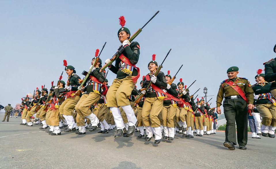 Female cadets of NCC rehearsed with full josh ahead of the R-Day Parade (Photo: Raj K Raj/HT) Female cadets of NCC rehearsed with full josh ahead of the R-Day Parade (Photo: Raj K Raj/HT)