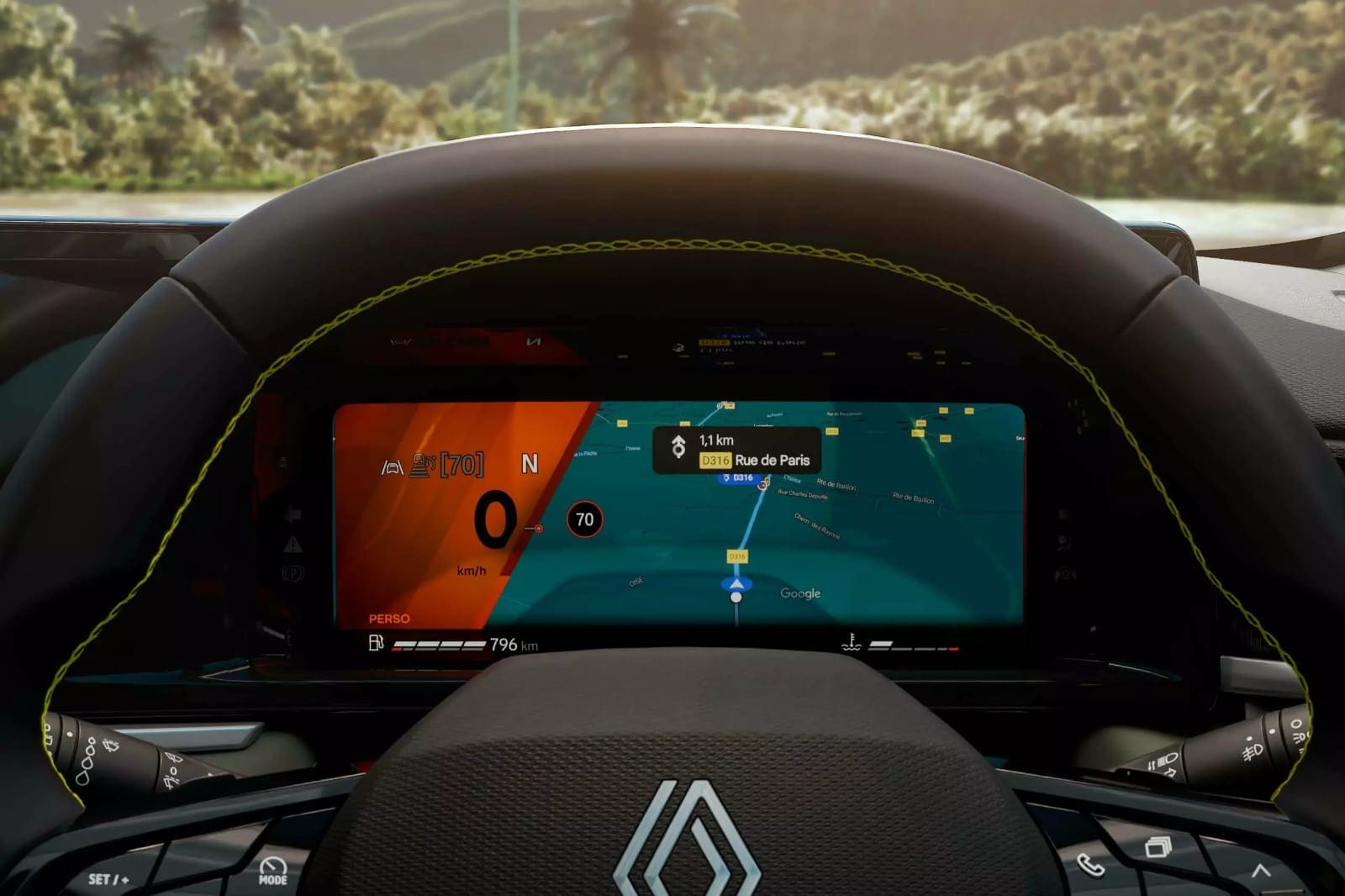The driver's display also features openR integration.