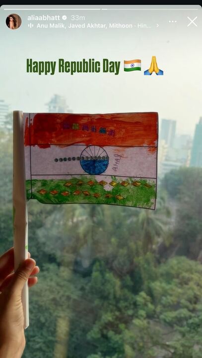 Alia Bhatt shows off daughter Raha's drawing.