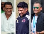 Mohammad Azharuddin (left) has requested Ajit Agarkar (right) to give 'another chance' to Sarfaraz Khan (middle) Mohammad Azharuddin (left) has requested Ajit Agarkar (right) to give 'another chance' to Sarfaraz Khan (middle)