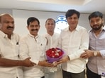 Nikam (C) has previously served as leader of the house and chairman of the standing committee in the PMC. (HT) Nikam (C) has previously served as leader of the house and chairman of the standing committee in the PMC. (HT)