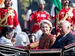 The presence of EU leaders António Costa and Ursula von der Leyen as chief guests at India’s 77th Republic Day signalled New Delhi’s deliberate political recalibration, marked by the unprecedented parading of EU flags and Missions. (@EU_Commission X/ANI)