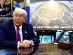 File photo of US President Donald Trump making an announcement regarding the Golden Dome missile defense shield in the Oval Office of the White House in Washington, D.C., in May 2025.  