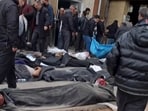 Relatives searched for loved ones among covered bodies at a morgue outside of Tehran earlier in January.