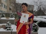 A woman earned praise for wearing a saree to her Canadian citizenship ceremony 
