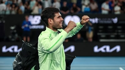 Carlos Alcaraz warned he was improving all the time (AFP) Carlos Alcaraz warned he was improving all the time (AFP)