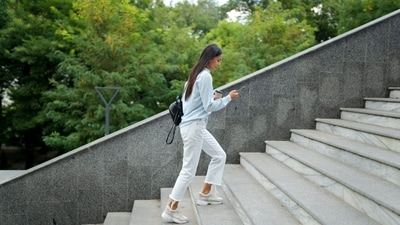 If you become breathless after climbing a flight of stairs, you may have underlying health issues. (Picture credit: Freepik) If you become breathless after climbing a flight of stairs, you may have underlying health issues. (Picture credit: Freepik)