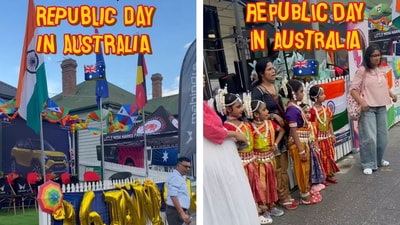 A video that captured Republic Day celebrations in Australia has gone viral online (Instagram/@mom.in.sydney) A video that captured Republic Day celebrations in Australia has gone viral online (Instagram/@mom.in.sydney)
