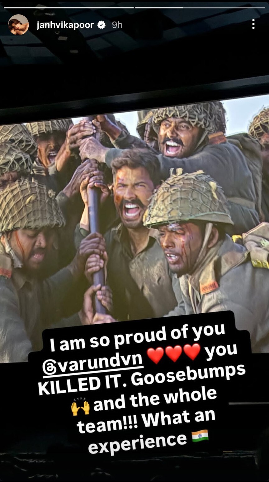 Janhvi Kapoor congratulates Varun Dhawan for Border 2 Janhvi Kapoor congratulates Varun Dhawan for Border 2