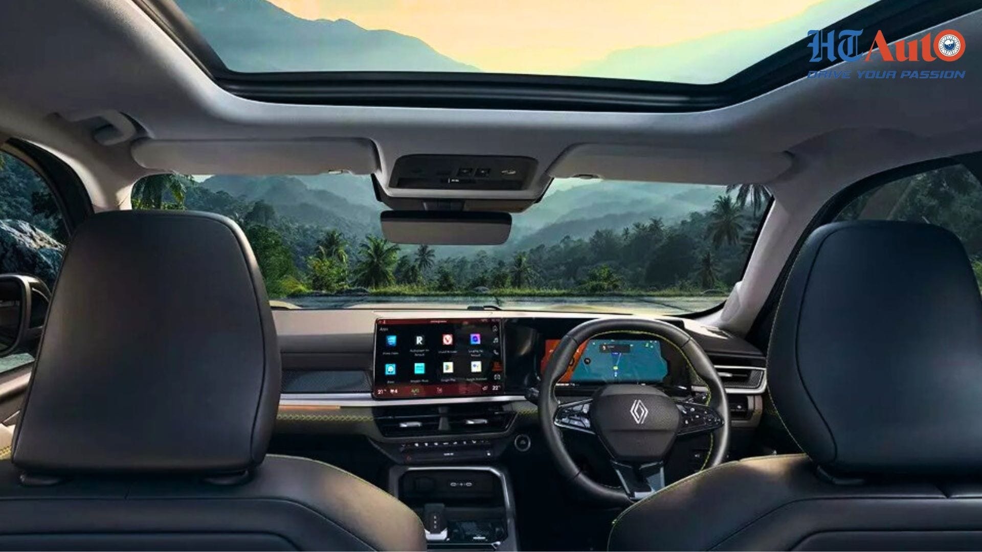 The cabin brings premium upgrades such as a panoramic sunroof, ventilated seats and dual-zone climate control