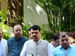 Maharashtra chief minister Devendra Fadnavis speaks to the media regarding the plane crash in which deputy chief minister Ajit Pawar was killed.