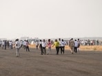 On Wednesday, on account of a VIP landing, the ATC was being manned by a flight instructor from Carver Aviation.