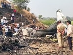 According to an airport official, the plane went on the side of the runway and exploded, bursting into flames within seconds. 
