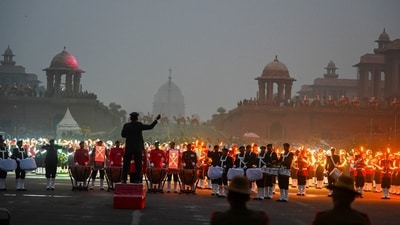 Gram it: As Delhi gears up today to mark Beating the Retreat Ceremony 2026, which brings an end to the Republic Day celebrations, the Vijay Chowk is all set to reverberate with tunes of patriotism. Here's a glimpse of the full dress rehearsal, showing how Indian defence tri-service and paramilitary personnel will participate in it this year. (Photo: Raj K Raj/HT) Gram it: As Delhi gears up today to mark Beating the Retreat Ceremony 2026, which brings an end to the Republic Day celebrations, the Vijay Chowk is all set to reverberate with tunes of patriotism. Here's a glimpse of the full dress rehearsal, showing how Indian defence tri-service and paramilitary personnel will participate in it this year. (Photo: Raj K Raj/HT)