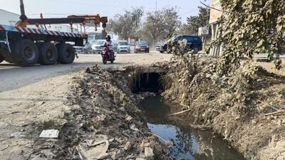 Ghaziabad district magistrate Ravinder Kumar Mandar had directed all departments on January 21 to identify and submit a report of different risk spots in the district by January 27, days after a software engineer Yuvraj Mehta’s died in a water-filled unmarked and unfenced water pit in Noida Sector 150 on January 17. (HT Photo) Ghaziabad district magistrate Ravinder Kumar Mandar had directed all departments on January 21 to identify and submit a report of different risk spots in the district by January 27, days after a software engineer Yuvraj Mehta’s died in a water-filled unmarked and unfenced water pit in Noida Sector 150 on January 17. (HT Photo)