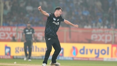 Defending a target of 216 runs, New Zealand bowed out India for 165 in 18.4 overs. (AP) Defending a target of 216 runs, New Zealand bowed out India for 165 in 18.4 overs. (AP)