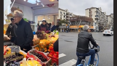 Huang was seen strolling through Jinde Market in the Lujiazui area on January 24. (X/@TheTechInvest) Huang was seen strolling through Jinde Market in the Lujiazui area on January 24. (X/@TheTechInvest)