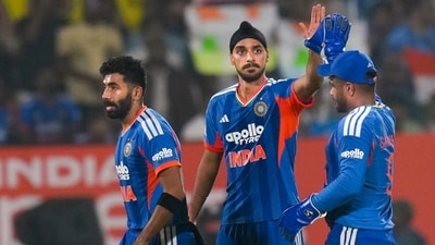 For India, Arshdeep Singh took two wickets. (PTI) For India, Arshdeep Singh took two wickets. (PTI)