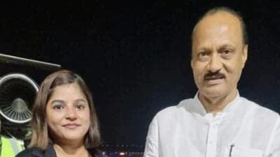 Pinky Mali with Ajit Pawar Pinky Mali with Ajit Pawar