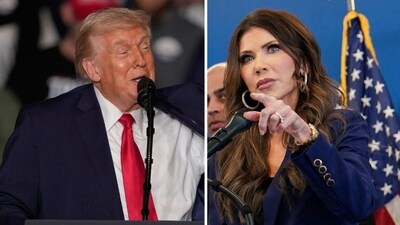 Trump responds after Kristi Noem faces growing calls to resign (AP Photo/Charlie Neibergall, REUTERS/David 'Dee' Delgado/File Photo) Trump responds after Kristi Noem faces growing calls to resign (AP Photo/Charlie Neibergall, REUTERS/David 'Dee' Delgado/File Photo)