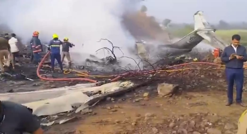 The crash reportedly occurred at around 8:45 am on Wednesday.
